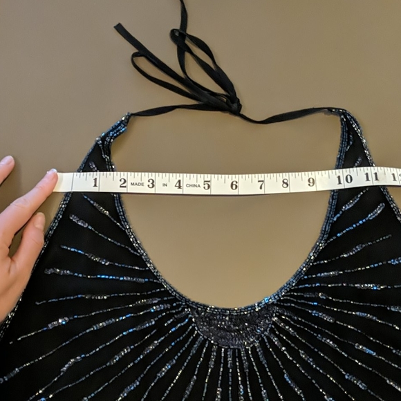 NWT Beaded Halter Wrap Top - Picture 14 of 16